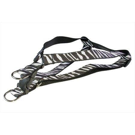 FLY FREE ZONE. ZEBRA-WHITE-BLK.2-H Zebra Dog Harness, Black & White - Small FL2650383